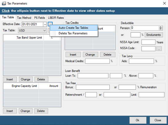 AutoCreateTaxTables