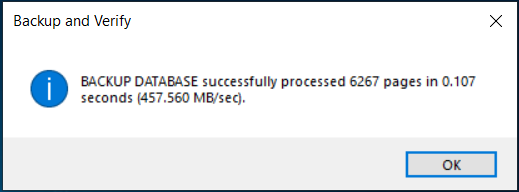 BackupDatabaseSuccessConfirmation