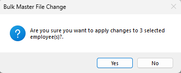 Bulk Master File Change