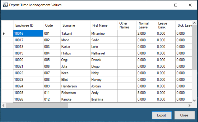 ExportLeaveExcel