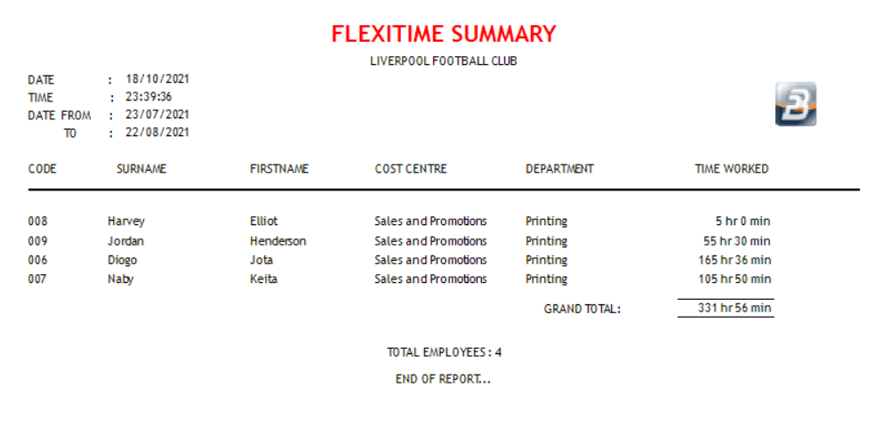FlexitimeSummary