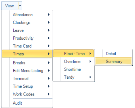 FlexitimeSummaryMenu