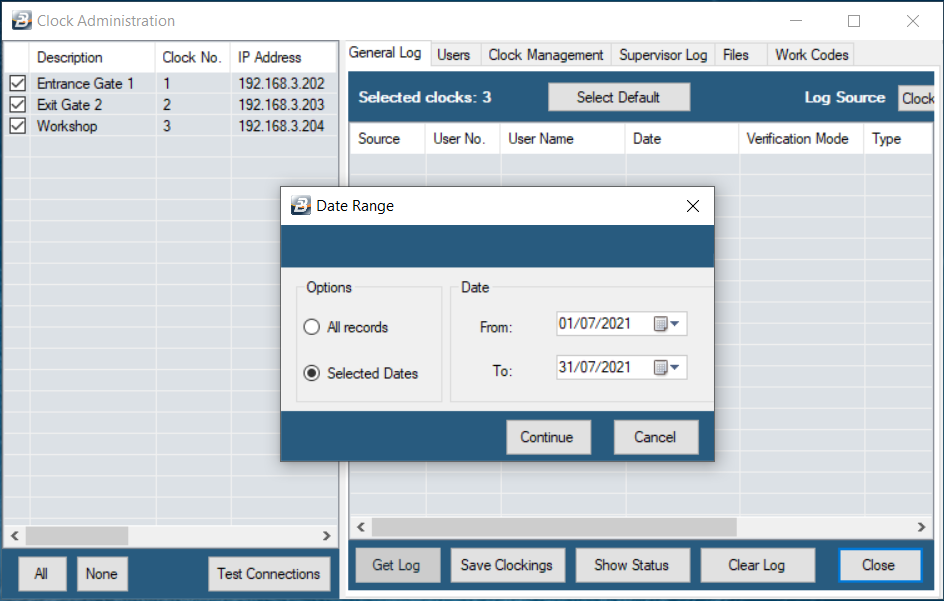 GetLogDateRange