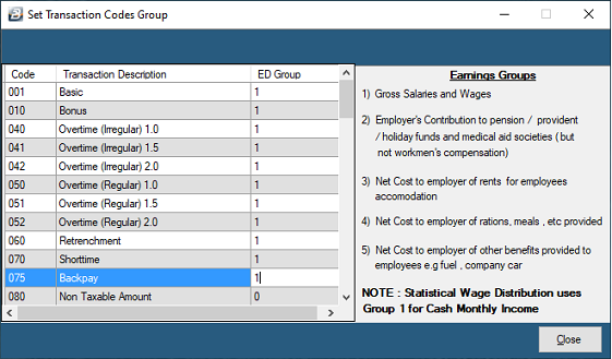 Reports - Statistics Earnings Setup