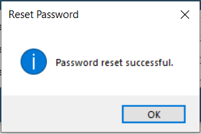 Password Reset