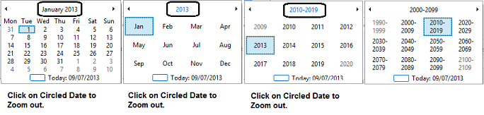 Calendar - Zooming