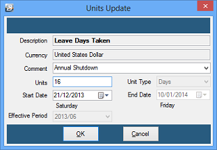 leave - Days Taken - Processing