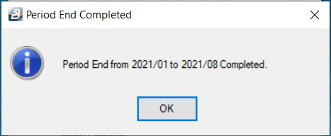 Period End Confirmation