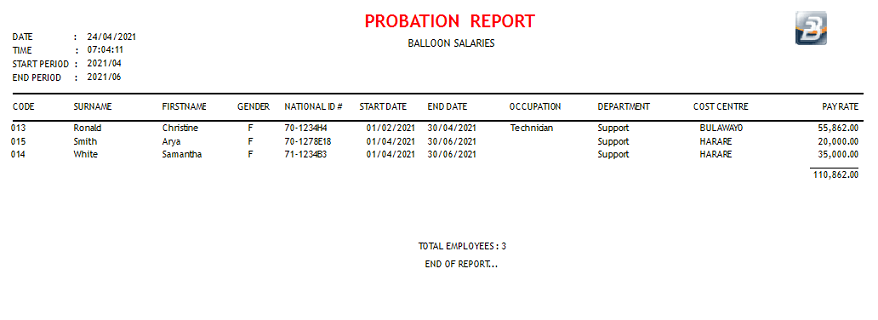 Reports - Probation