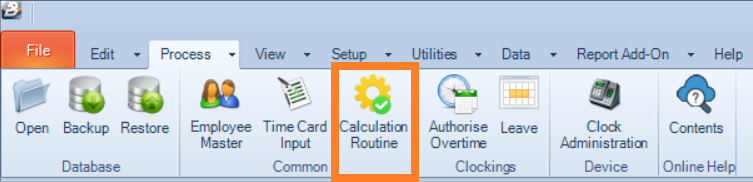 Calculation Routine Green