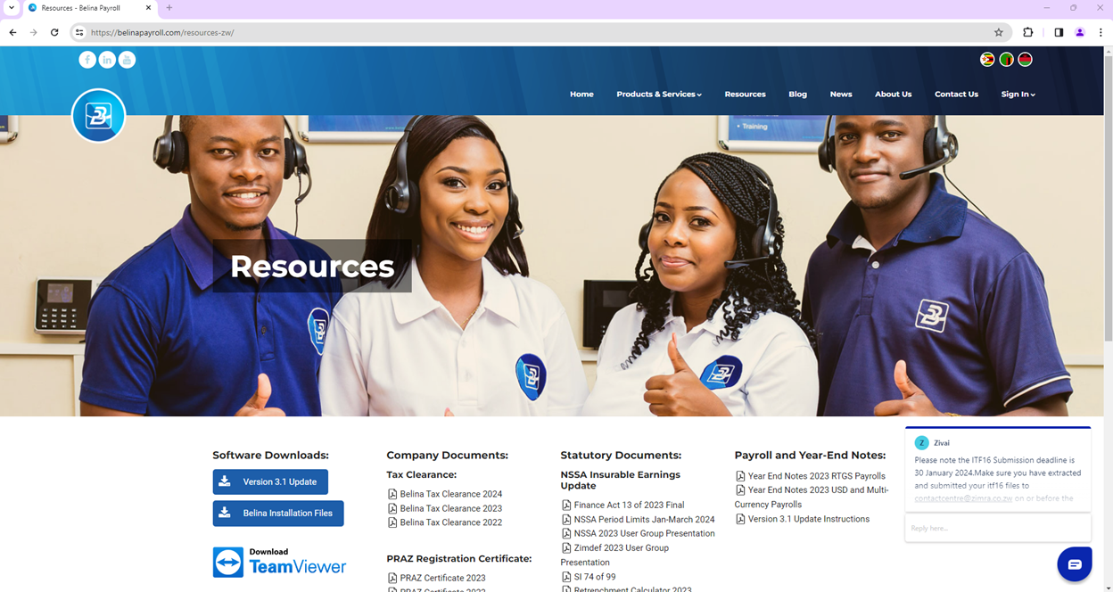 Web - Resources Page