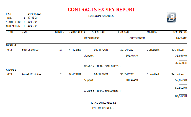 Reports - Contracts Expiry