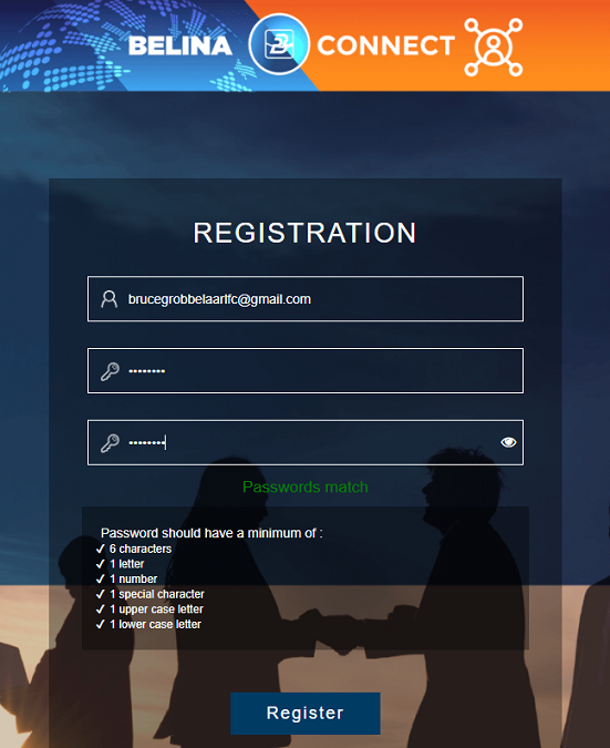 Connect - Login - New Password