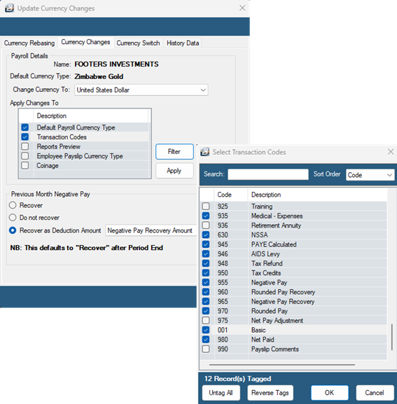 Update Currency Changes Multicurrency