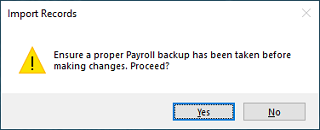 Import Warning