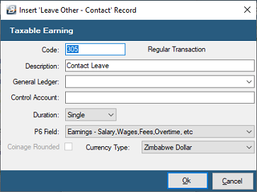 Leave - Other - Contact