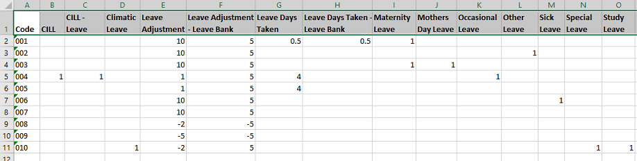 Import Leave Records