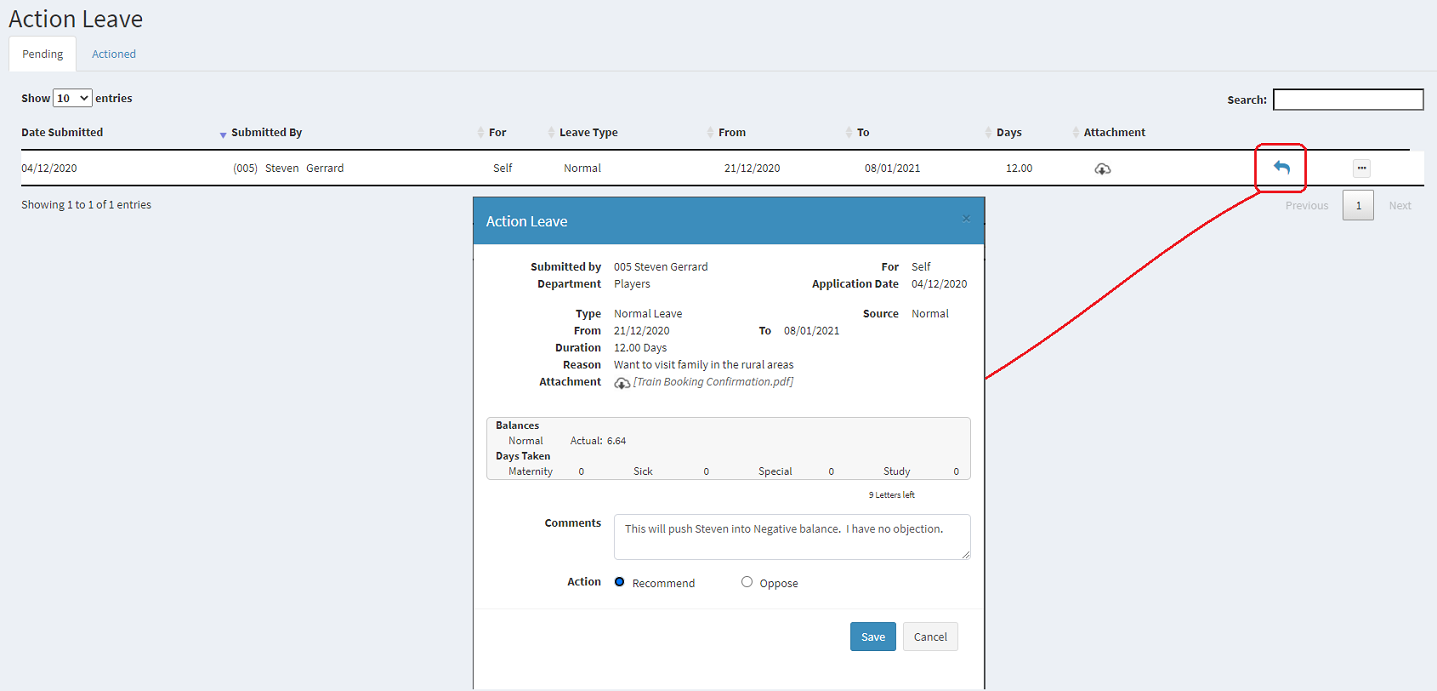 Connect - Action - Leave - Recommender