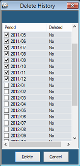 History Maintenance - Deletion by Period