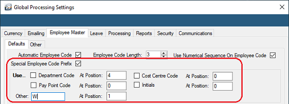 Consolidation - Employee Codes