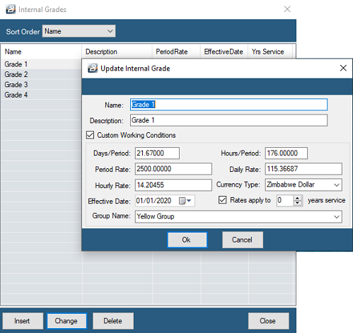 P-Internal Grades Setup