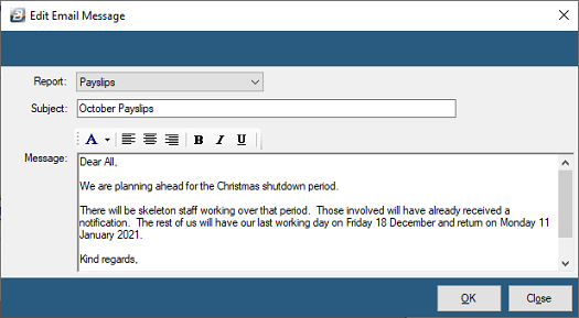 Edit Email Message