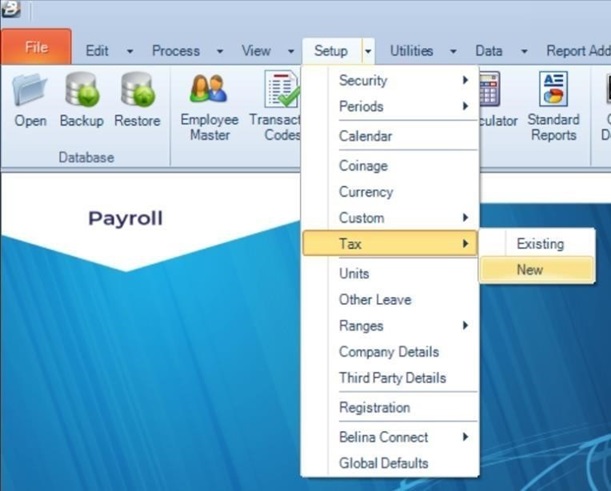 New tax tables