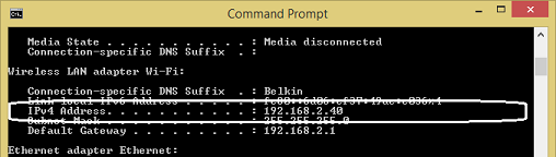 IP Config Enter