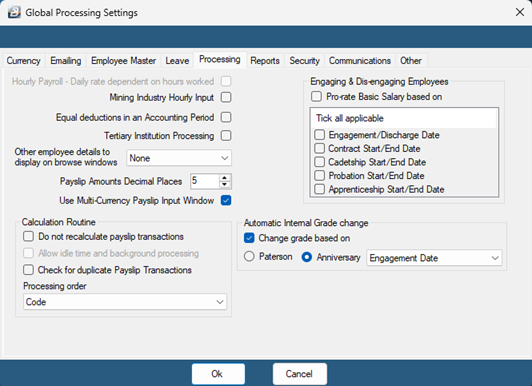 Multicurrency Global Defaults Split