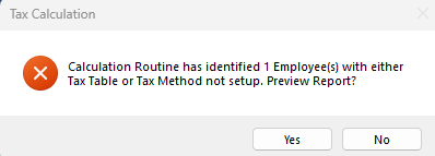 Calculation Routine Tax Error