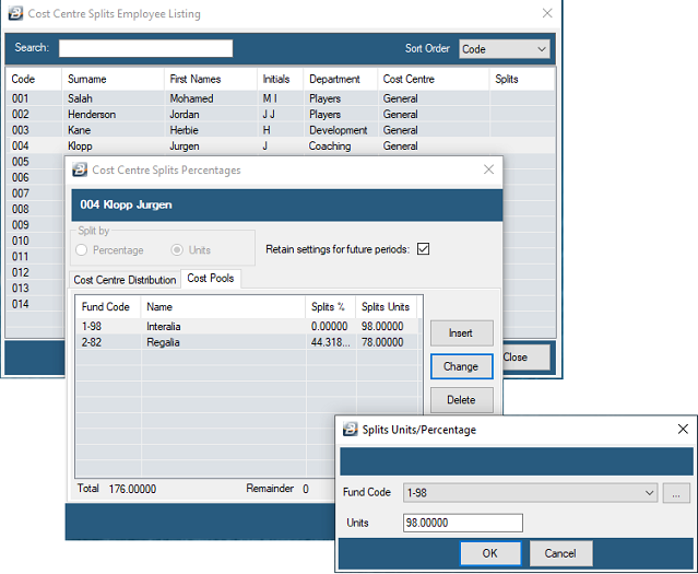 Cost Centre - Splits2