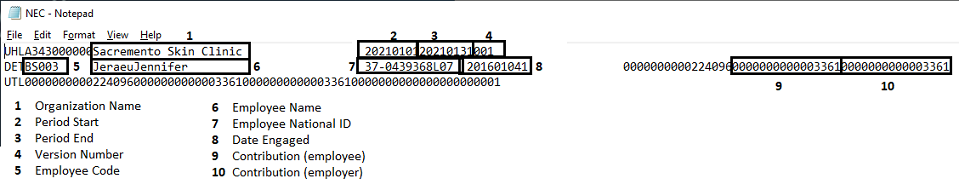 NEC General Export file