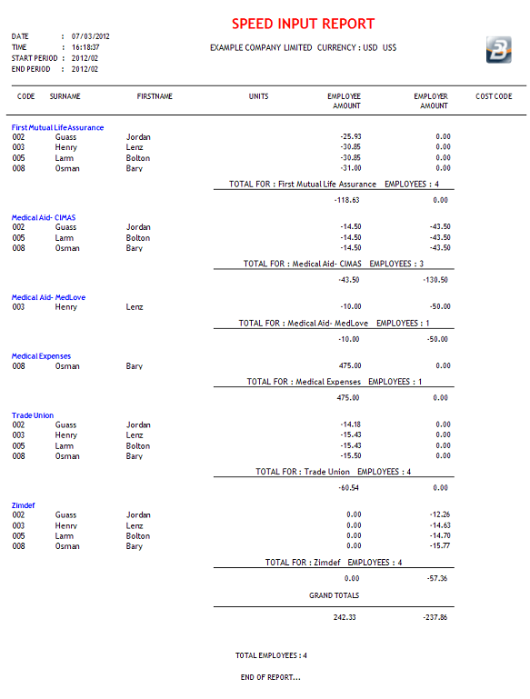 Reports-P-Speed Input