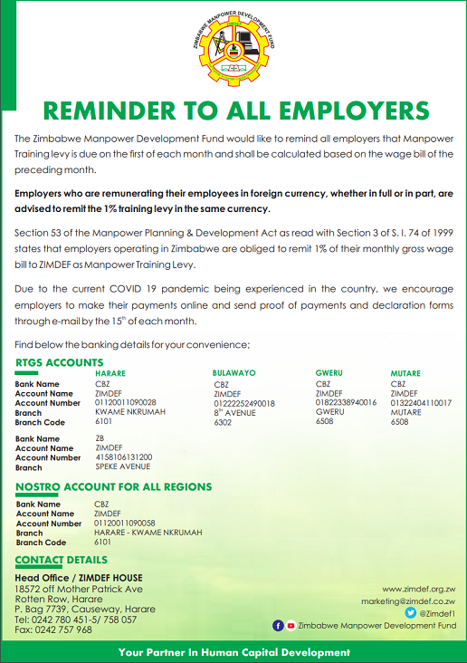 Zimdef Notice