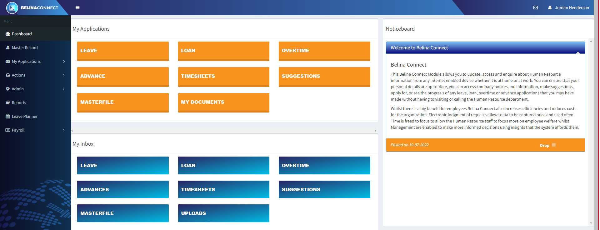 Connect - Dashboard