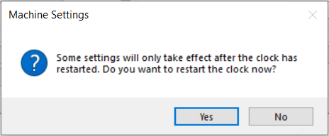 Machine Settings