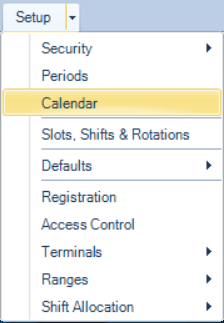 Setup - Calendar