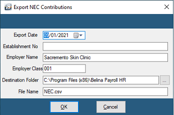 NEC Catering Export