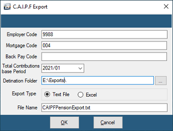 Pension export - CAIPF