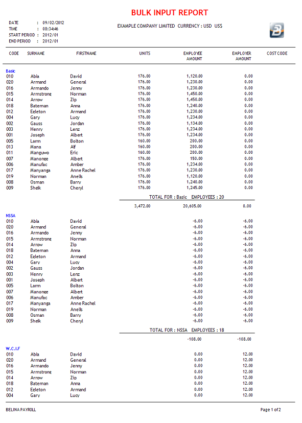 Reports-P-Bulk Input