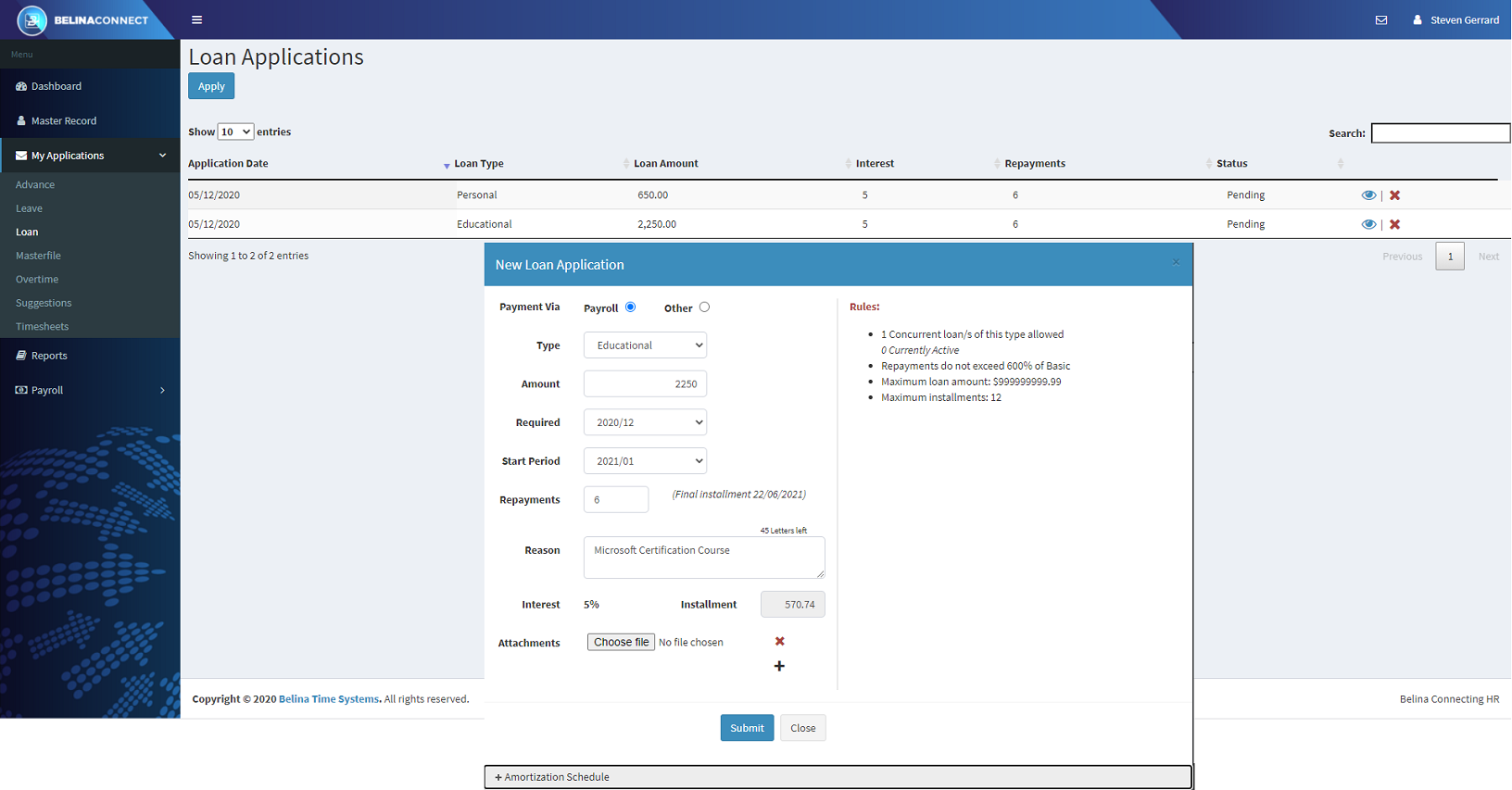 Connect - Loan Application
