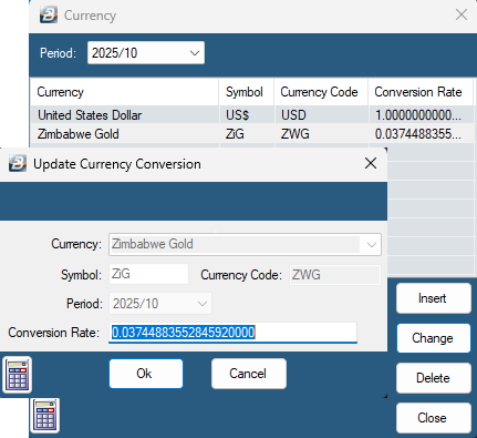Update Currency Conversion Multicurrency