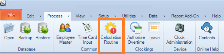 Calculation Routine Red