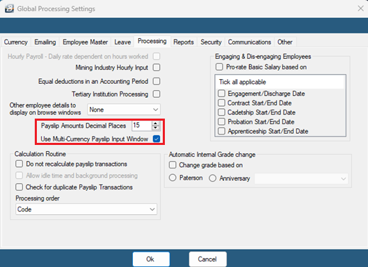 Decimal places and Multicurrency split window