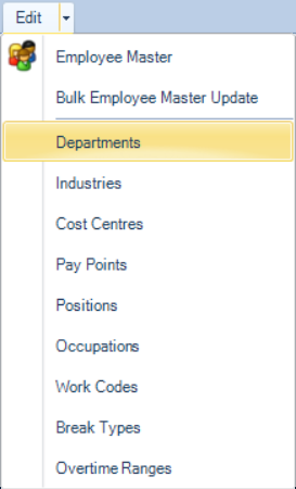Edit Departments