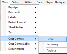 Cost Centre Reports