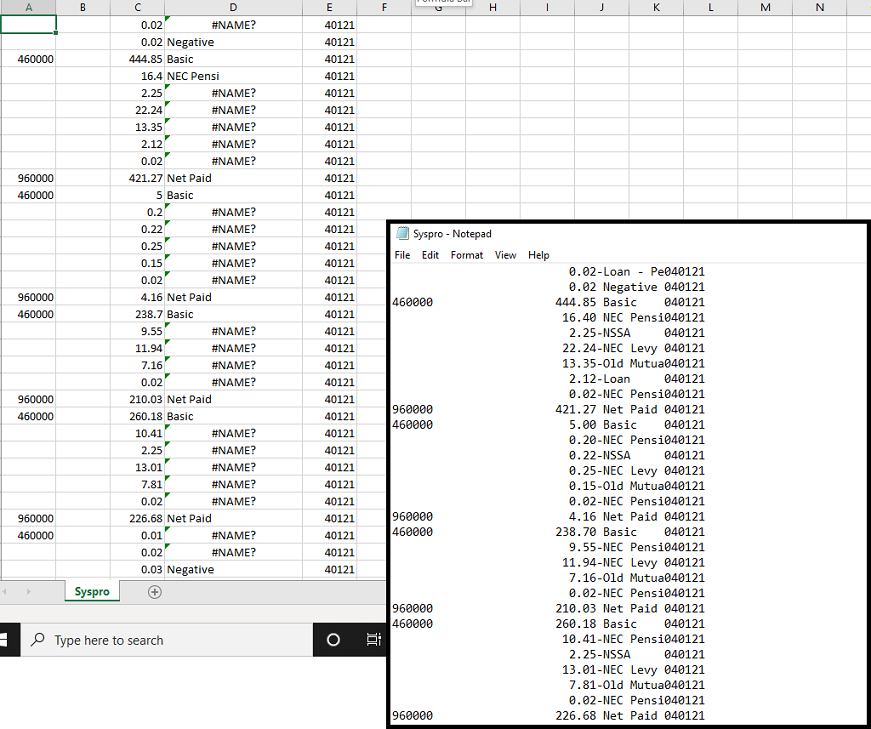 Export - Accounting - SysPro3