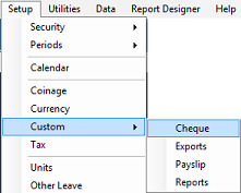 Custom - Cheque