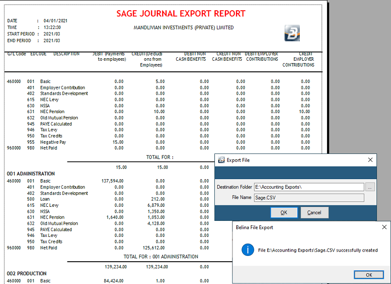 Export - Accounting - Sage2