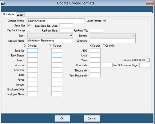 Cheque Layout - Setup